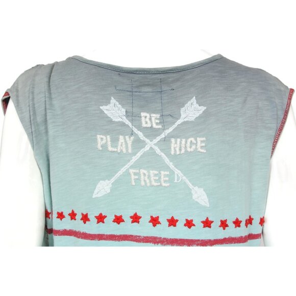 Double D Ranch Tank Top Women L Ombre Cowl Neck Festival Boho Western Aztec -757 - Picture 7 of 10